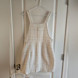 SHEIN White And Gold Textured Mini Dress For Layering